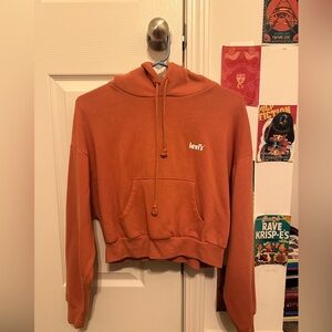 Levi's Orange Cropped Hoodie